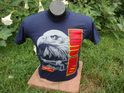 2 EAGLES TEE NAVY W/LOGO ON BACK MED (#041021)