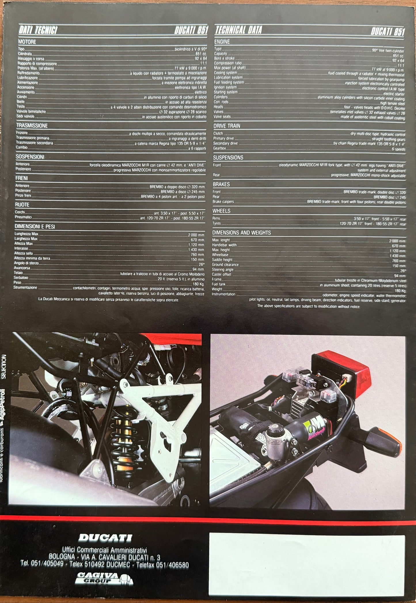 Ducati 851. Brochure