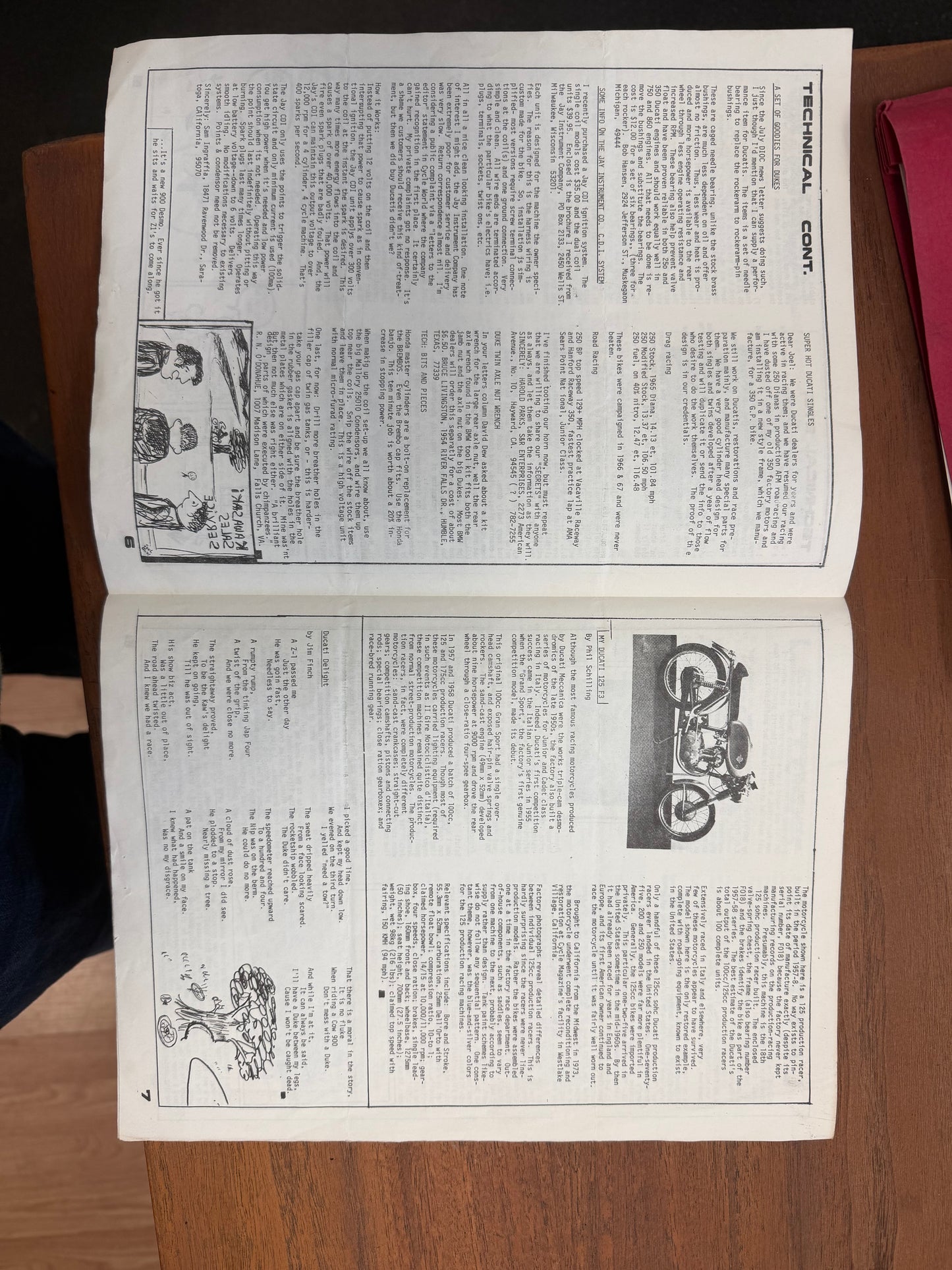 Ducati Intl Owners Club newsletter sept/oct 1976