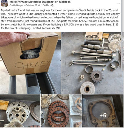 Box of BSA parts