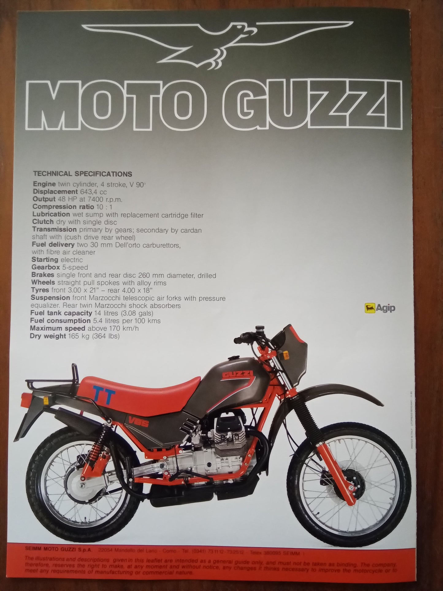 Moto Guzzi V65TT Brochure