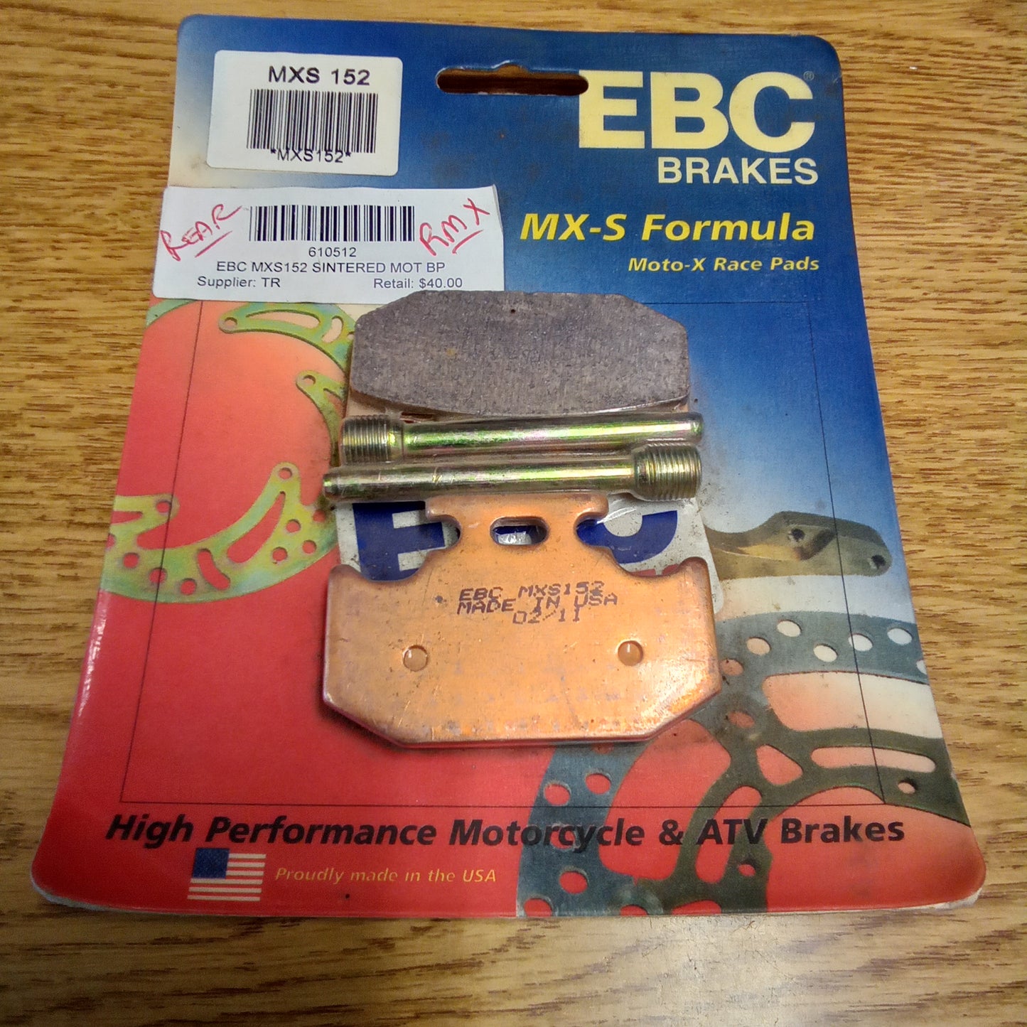 EBC Rear Brake Pads MX152 Fits 171 Different Models, Suzuki, Kawasaki, Yamaha