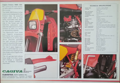 Cagiva Enduro WMX500 Sales Brochure