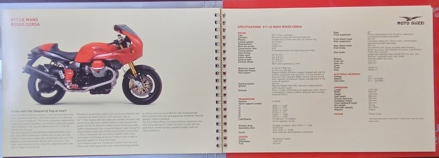 Moto Guzzi 2003 Press Packet