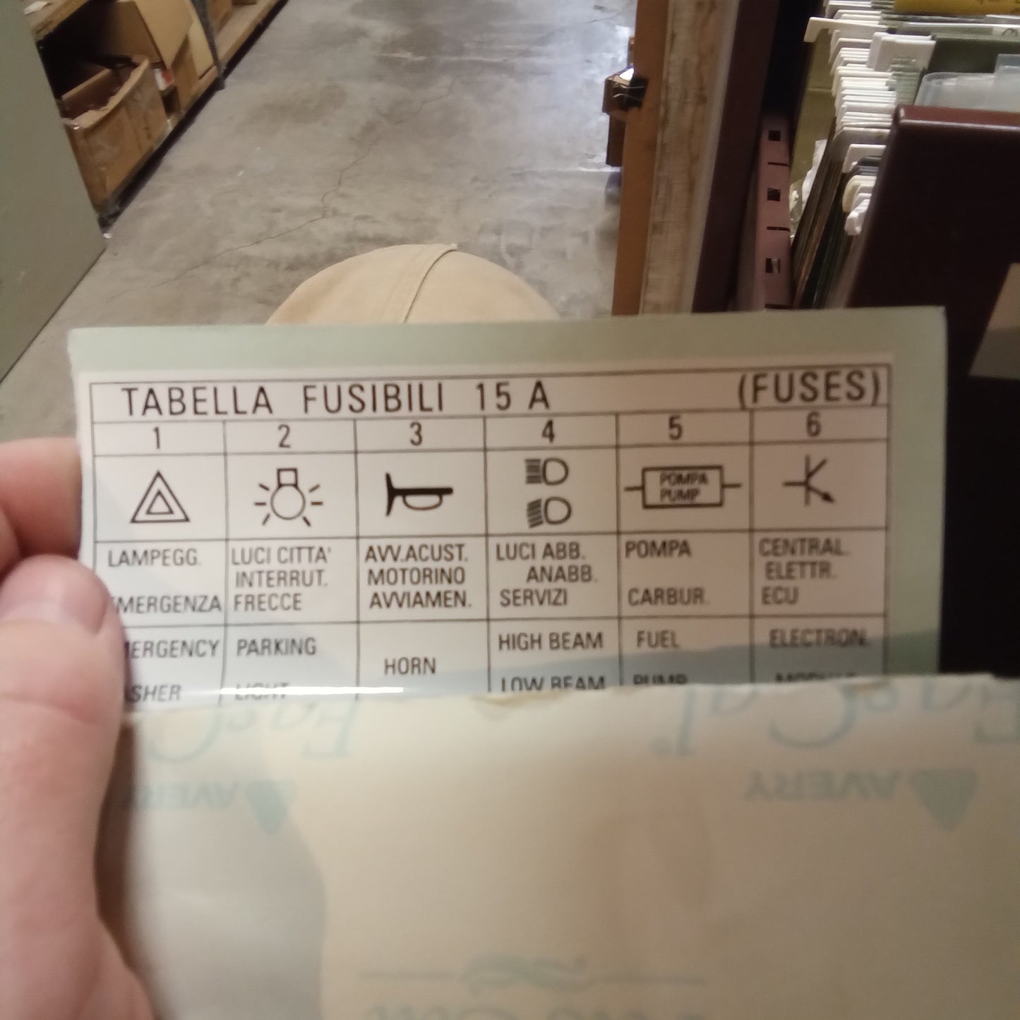 DECAL FUSE BOX A (#30945470)