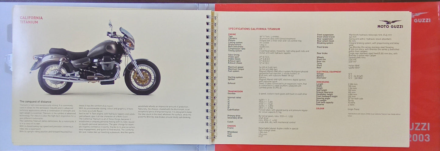 Moto Guzzi 2003 Press Packet