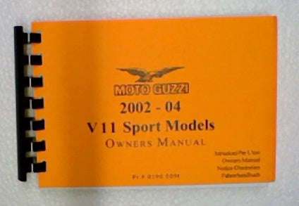 Le Mans, V11 Sport, Rosso Corsa Owners Manual (#01900091)