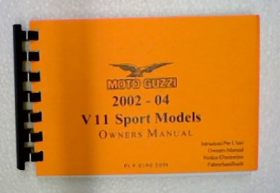 Le Mans, V11 Sport, Rosso Corsa Owners Manual (#01900091)