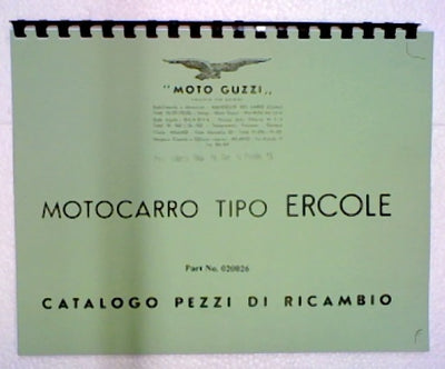 Motocarro Tipo Ercole Parts Manual (#020026)
