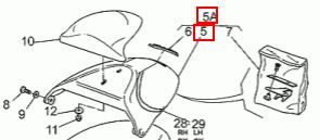 Cover pillion rider seat blank (#02466400)