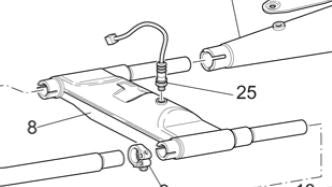 EXHAUST CROSSOVER EV, BASSA, STONE, ALUMINUM (#03123900)