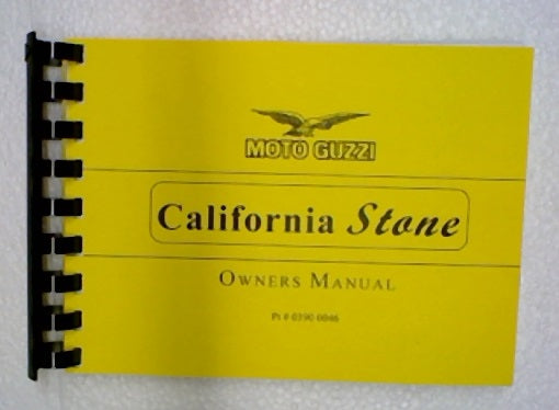 OWNERS MANUAL CALIFORNIA STONE 1100 (#03900046R)