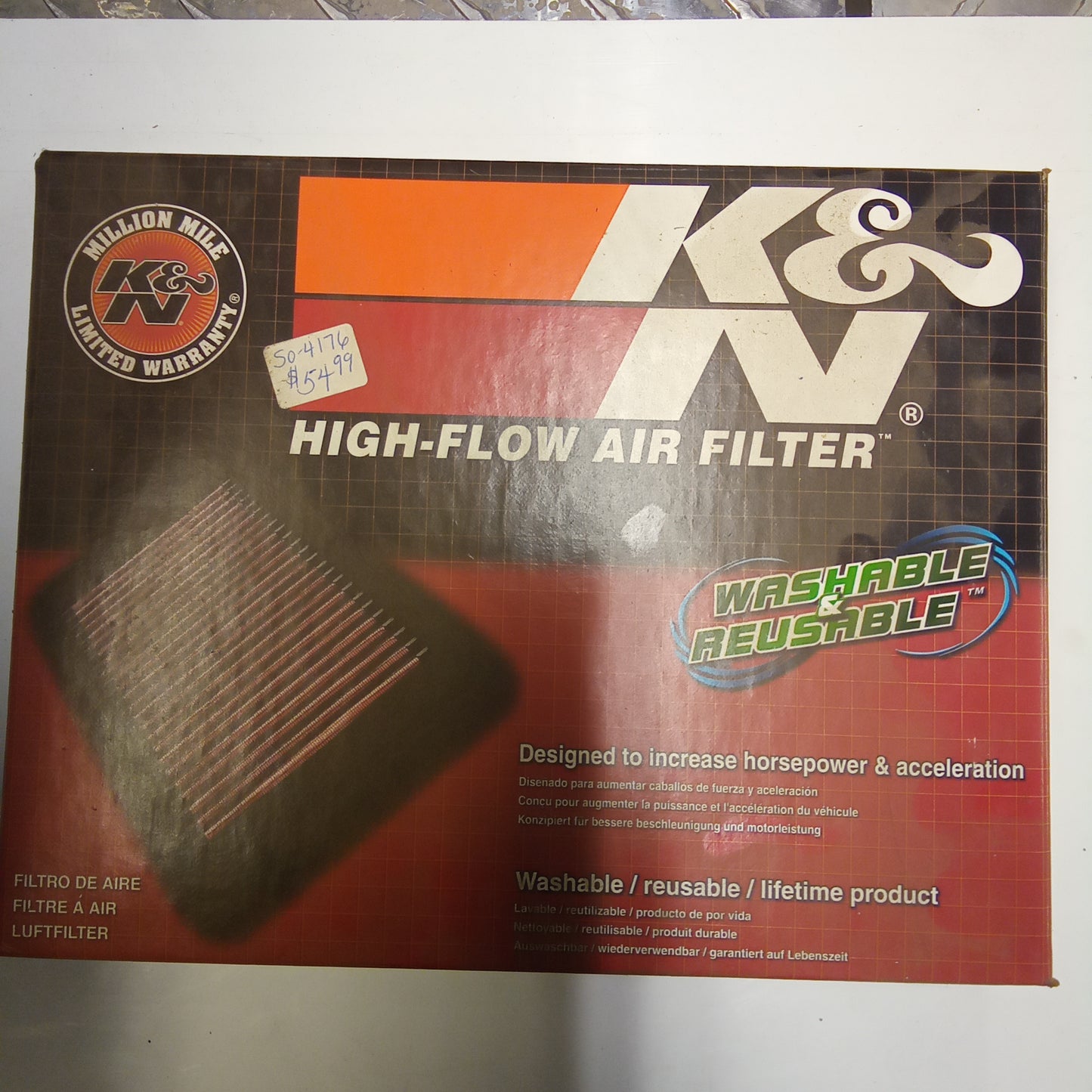 K&N AIR FILTER 1100 SPT,CENTAURO, DAYTONA (#332682)