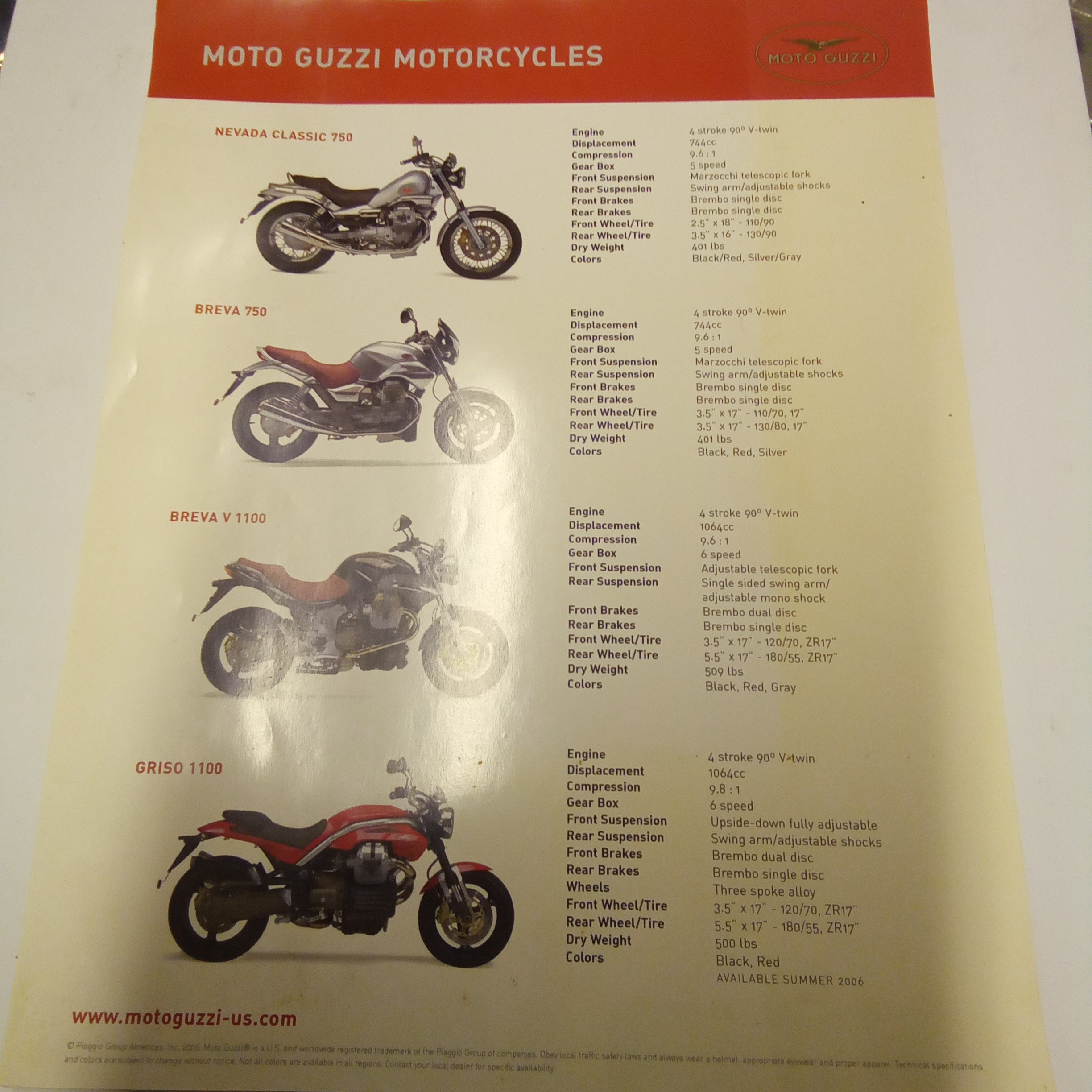 Moto Guzzi Motorcycles Brochure Harper Moto