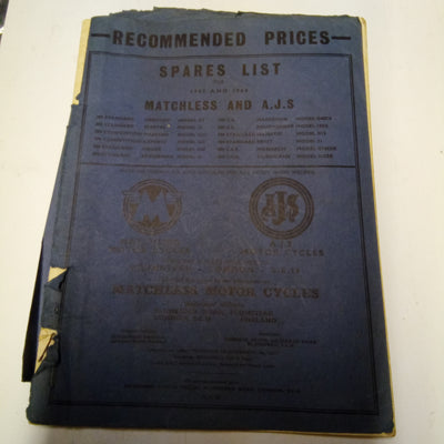Matchless and A.J.S Spares List