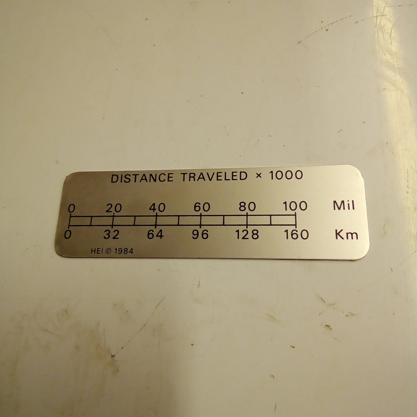 TT MILEAGE PLAQUE (#061002)