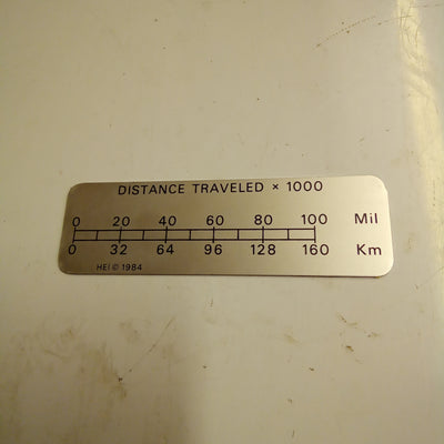 TT MILEAGE PLAQUE (#061002)