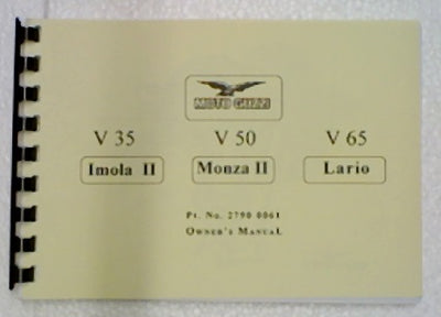 V65 Lario, V50 Monza II Owners Manual (#27900061)