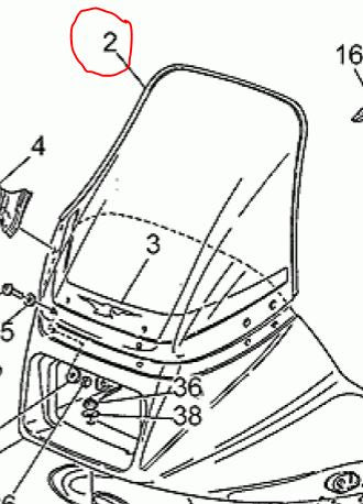 WINDSHIELD CALIFORNIA III FULLDRESS 89 ORIGINAL (#29577260)