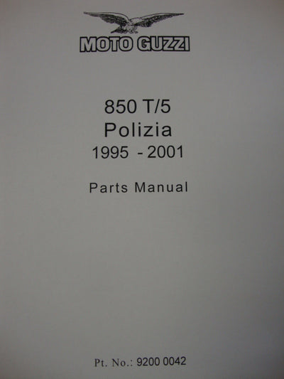 850 T/5 Polizia 1995-2001 Parts manual (#92000042)