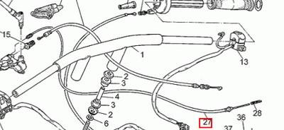 CHOKE CABLE V10 Centauro (#02132810)