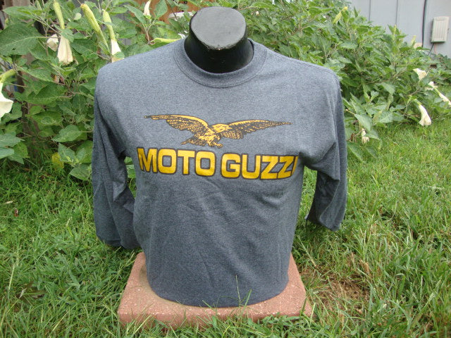 Moto Guzzi Old style Logo Long Sleeve Heather SMALL (#041090)