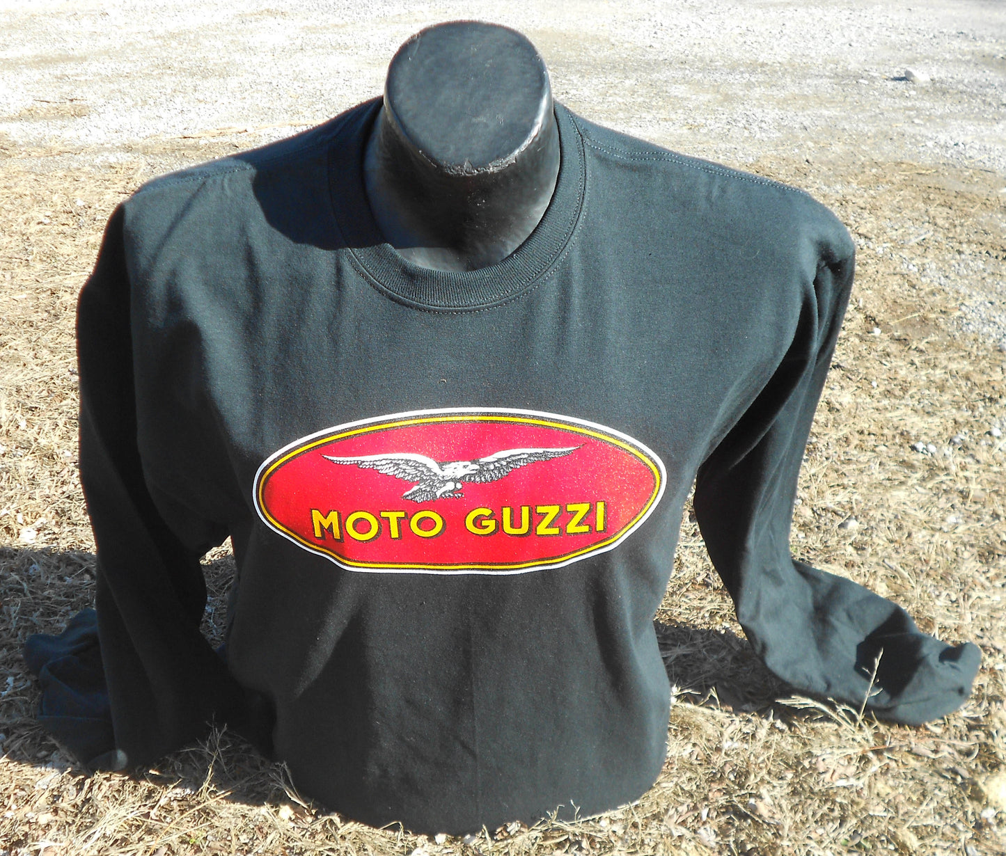 Long Sleeve Moto Guzzi Oval Logo. SPECIAL PRICE (#LSBLKT2)