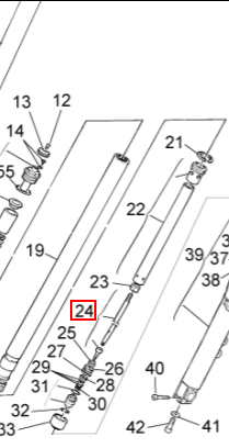 RH shock absorber (# 03530514) (#03530514)