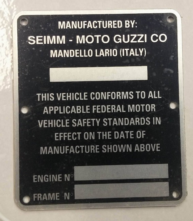 SERIAL NO. TAG (#13918523)