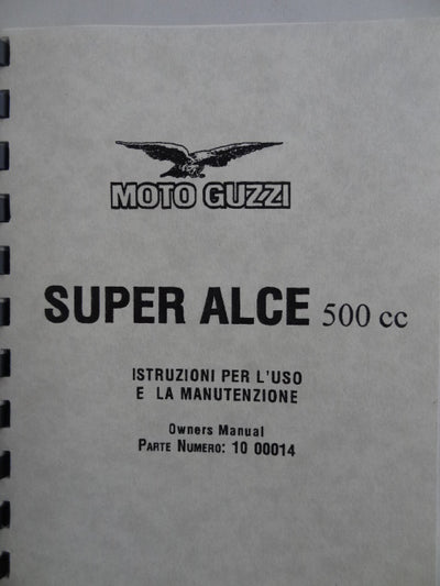 Superalce 500 Owners Manual Italian Only (#1000014)