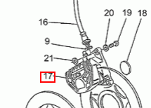 RH front brake caliper Grimeca (#31652265)