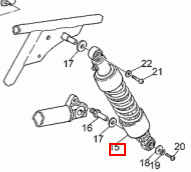 Shock, Rear (03550230) (#03550230)