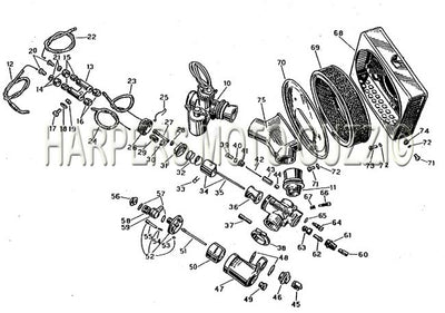1967 1968 V700 Engine Carburetor Control Cables Air Cleaner