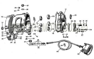 1967 1968 V700 Gear Box Covers