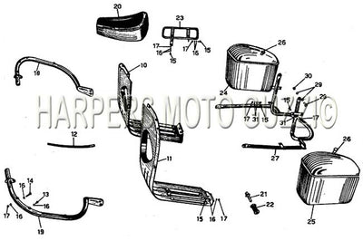 1967 1968 V700 Legshields Seat Crash Bars Rear Carrier Saddle Bags