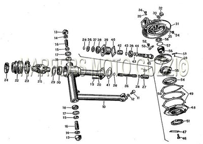 1967 1968 V700 Rear Fork Rear Drive Box Drive Shaft And Bevel Gears