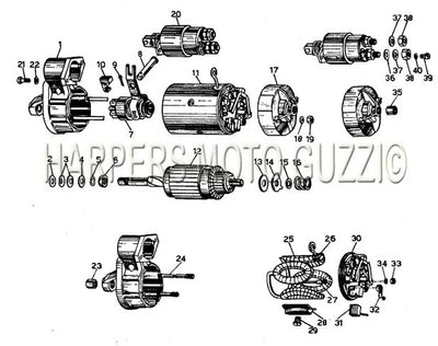 1967 1968 V700 Starter Motor