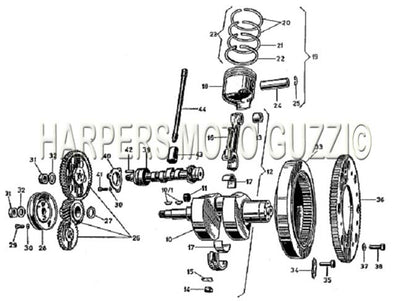 1969 1972 750 Ambassador Connecting Rods Crankshaft Piston Timing Gears