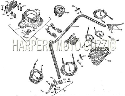 1969 1972 750 Ambassador Control Cables Instrument Panel Lights Panel Speedometer Starter Motor