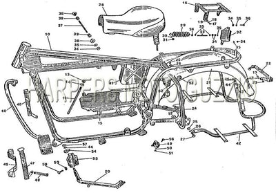 1969 1972 750 Ambassador Frame Safety Bars Saddlebags Flasher Brackets Windshield Seat