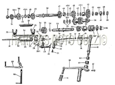 1969 1972 750 Ambassador Gear Box Shafts Controls