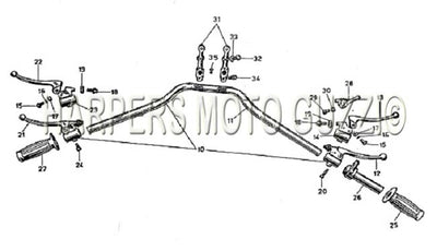 1969 1972 750 Ambassador Handlebar And Controls