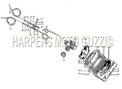 1972 1974 850 Eldorado Carburetor Control Cables Air Cleaner