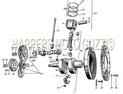 1972 1974 850 Eldorado Connecting Rods Crankshaft Piston Timing Gears