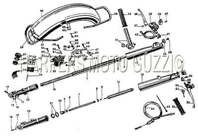 1972 1974 850 Eldorado Front Fork Fender Brake Control