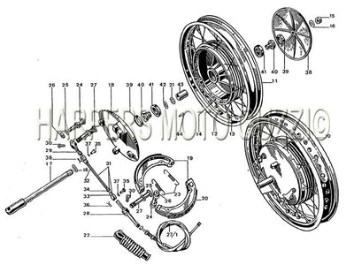 1972 1974 850 Eldorado Front Wheel Hub Brake Controls