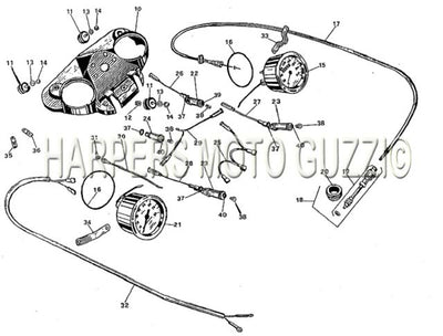 1972 1974 850 Eldorado Speedometer Rev Counter Warning Lights Connecting Cables