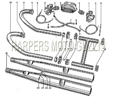 1974 1975 850 T Carburetors Ex Pipes Silencers