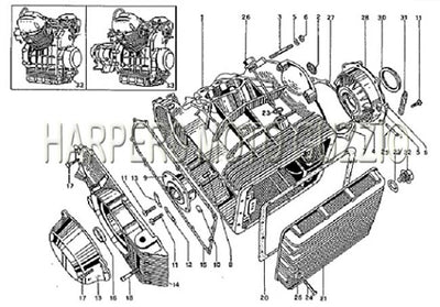 1974 1975 850 T Crankcase