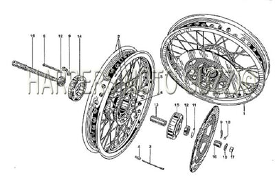 1974 1975 850 T Front Wheel